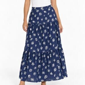 NWT Timing LA Coastal Seashell Maxi Skirt Large